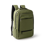 Zaino professionale in pelle sintetica con doppia tasca imbottita 17” color verde scuro