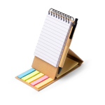 Set da scrivania in cartone riciclato con supporto per cellulare e inchiostro blu color naturale vista dettaglio 7