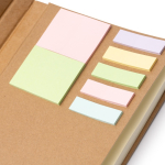 Blocco note in cartone riciclato con supporto per smartphone A5 e fogli a righe color naturale vista dettaglio 2