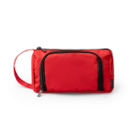 Necessaire in poliestere riciclato con apertura superiore e manico color nero seconda vista