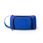 Necessaire in poliestere riciclato con apertura superiore e manico color blu reale seconda vista