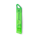 Taglierino dal design traslucido con sistema di sicurezza auto-retrattile color verde seconda vista