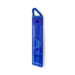 Taglierino dal design traslucido con sistema di sicurezza auto-retrattile color blu reale seconda vista