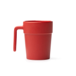 Tazza in ceramica con manico ergonomico e interno coordinato 250ml color rosso seconda vista