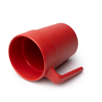 Tazza in ceramica con manico ergonomico e interno coordinato 250ml color rosso vista dettaglio 1