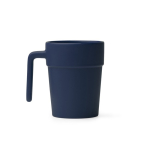 Tazza in ceramica con manico ergonomico e interno coordinato 250ml color blu mare seconda vista