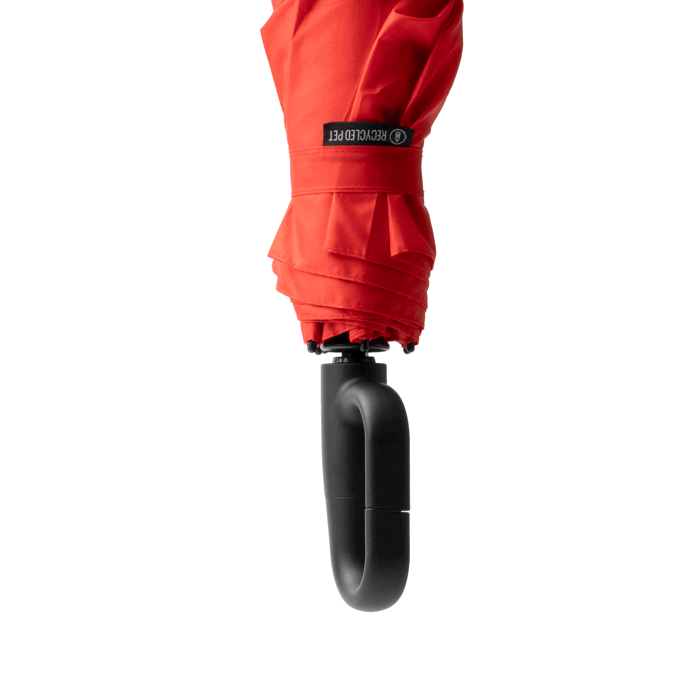 Ombrello pieghevole automatico con pulsante e sistema antivento Ø100 color rosso