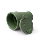 Bicchiere pieghevole in silicone con finitura opaca e anello rimovibile 400ml color verde scuro vista dettaglio 1
