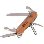 Coltellino Victorinox in acciaio inox e legno con 10 funzioni color legno terza vista
