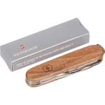 Coltellino Victorinox in acciaio inox e legno con 10 funzioni sesta vista