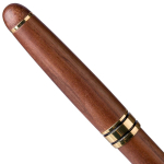 Penna girevole in legno di noce e ottone con inchiostro blu Dokumental nona vista