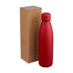 Borraccia antigoccia in acciaio inox riciclato con finitura opaca 700ml color bordò quarta vista