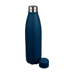 Borraccia antigoccia in acciaio inox riciclato con finitura opaca 700ml color blu terza vista