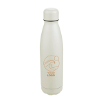 Borraccia antigoccia in acciaio inox riciclato con finitura opaca 700ml color bianco seconda vista