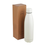 Borraccia antigoccia in acciaio inox riciclato con finitura opaca 700ml color bianco terza vista
