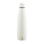 Borraccia antigoccia in acciaio inox riciclato con finitura opaca 700ml color bianco sesta vista