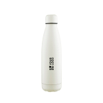 Borraccia antigoccia in acciaio inox riciclato con finitura opaca 700ml color bianco vista area di stampa