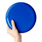 Frisbee pieno in plastica riciclata con diametro di 21 cm color blu seconda vista