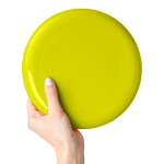 Frisbee pieno in plastica riciclata con diametro di 21 cm color giallo prima vista