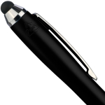 Penna a sfera in plastica riciclata con puntatore touch e inchiostro nero color nero prima vista