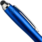 Penna a sfera in plastica riciclata con puntatore touch e inchiostro nero color blu prima vista