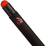 Penna a sfera in alluminio riciclato con rivestimento in gomma e inchiostro blu color rosso seconda vista