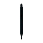 Penna a sfera in alluminio riciclato con rivestimento in gomma e inchiostro blu color bianco seconda vista