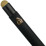 Penna a sfera in alluminio riciclato con rivestimento in gomma e inchiostro blu color oro quarta vista