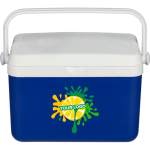 Frigorifero portatile in plastica resistente con isolamento e maniglia robusta 4 L color blu terza vista