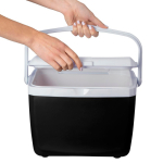 Frigorifero portatile in plastica resistente a doppia parete con maniglia 13L color nero quarta vista