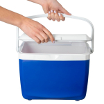 Frigorifero portatile in plastica resistente a doppia parete con maniglia 13L color blu prima vista