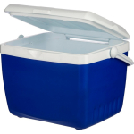 Frigorifero portatile in plastica resistente a doppia parete con maniglia 13L color blu terza vista