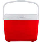 Frigorifero portatile in plastica resistente a doppia parete con maniglia 13L color rosso prima vista