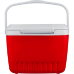 Frigorifero portatile in plastica resistente a doppia parete con maniglia 13L color rosso seconda vista