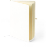Taccuino A5 con copertina in PU riciclato, segnalibro e pagine a righe color bianco seconda vista