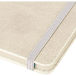 Taccuino A5 con copertina in PU riciclato, segnalibro e pagine a righe color bianco terza vista