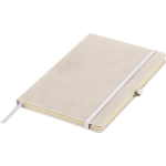 Taccuino A5 con copertina in PU riciclato, segnalibro e pagine a righe color bianco nona vista