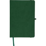 Taccuino A5 con copertina in PU riciclato, segnalibro e pagine a righe color verde quarta vista