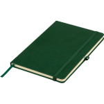 Taccuino A5 con copertina in PU riciclato, segnalibro e pagine a righe color verde settima vista
