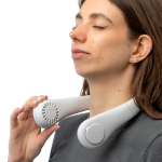 Ventilatore da collo a mani libere con 3 velocità 800mAh color bianco seconda vista