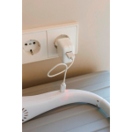 Ventilatore da collo a mani libere con 3 velocità 800mAh color bianco quarta vista