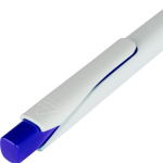 Penna in plastica riciclata con clip e inchiostro blu Dokumental color blu seconda vista