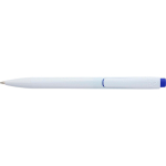 Penna in plastica riciclata con clip e inchiostro blu Dokumental color blu terza vista