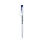 Penna in plastica riciclata con clip e inchiostro blu Dokumental color blu vista area di stampa