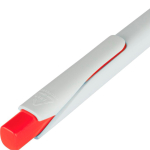 Penna in plastica riciclata con clip e inchiostro blu Dokumental color rosso prima vista