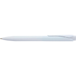Penna in plastica riciclata con clip e inchiostro blu Dokumental color bianco terza vista