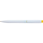 Penna in plastica riciclata con clip e inchiostro blu Dokumental color giallo prima vista