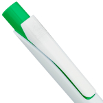 Penna in plastica riciclata con clip e inchiostro blu Dokumental color verde prima vista