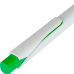 Penna in plastica riciclata con clip e inchiostro blu Dokumental color verde seconda vista