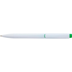 Penna in plastica riciclata con clip e inchiostro blu Dokumental color verde terza vista